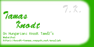 tamas knodt business card